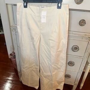 SPANX Petite Cream Stretch Twill Pants